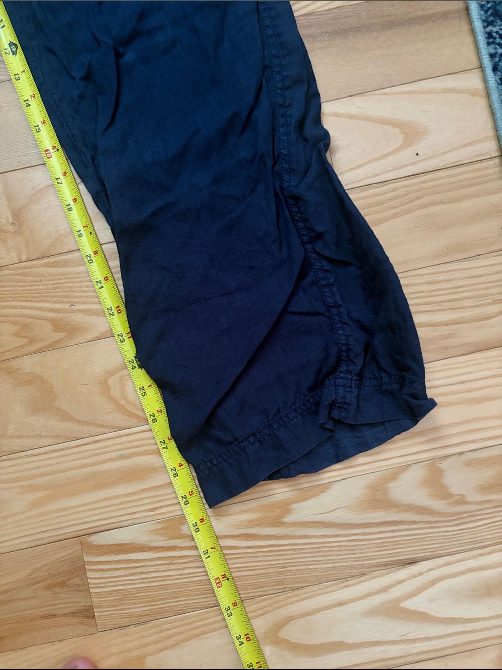 Athleta Navy Drawstring Linen Pants sz 6 - Picture 5 of 8